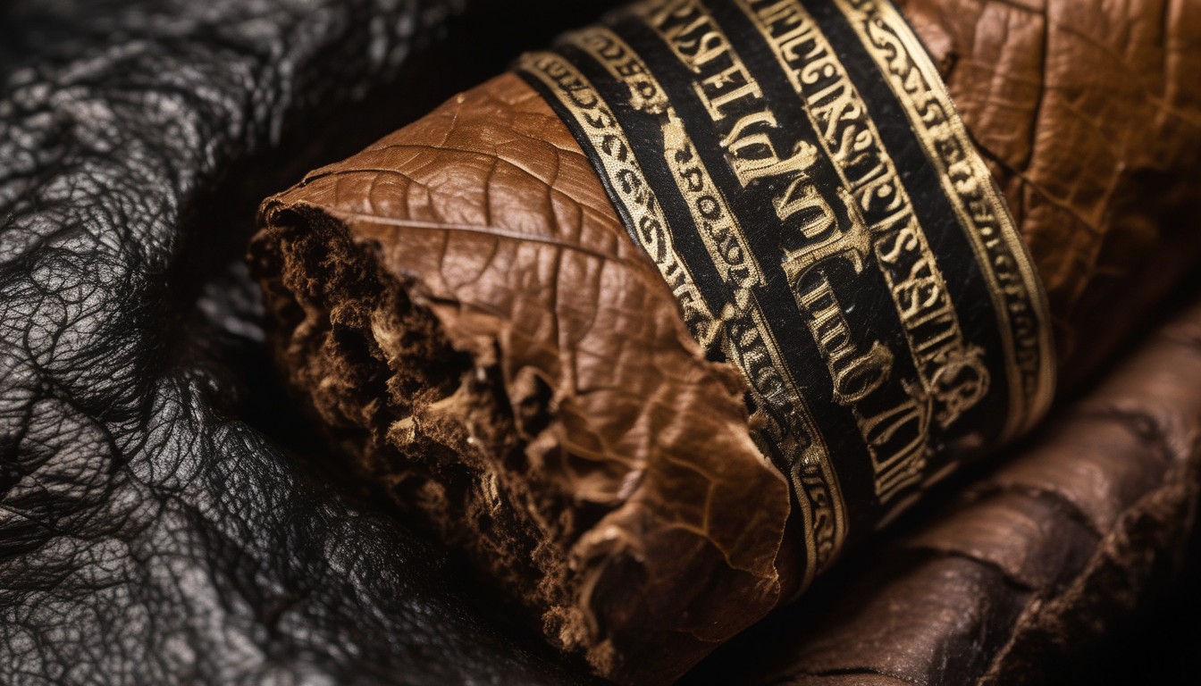 Close-up of Ashton VSG cigar showing the rich Ecuadorian sun-grown wrapper