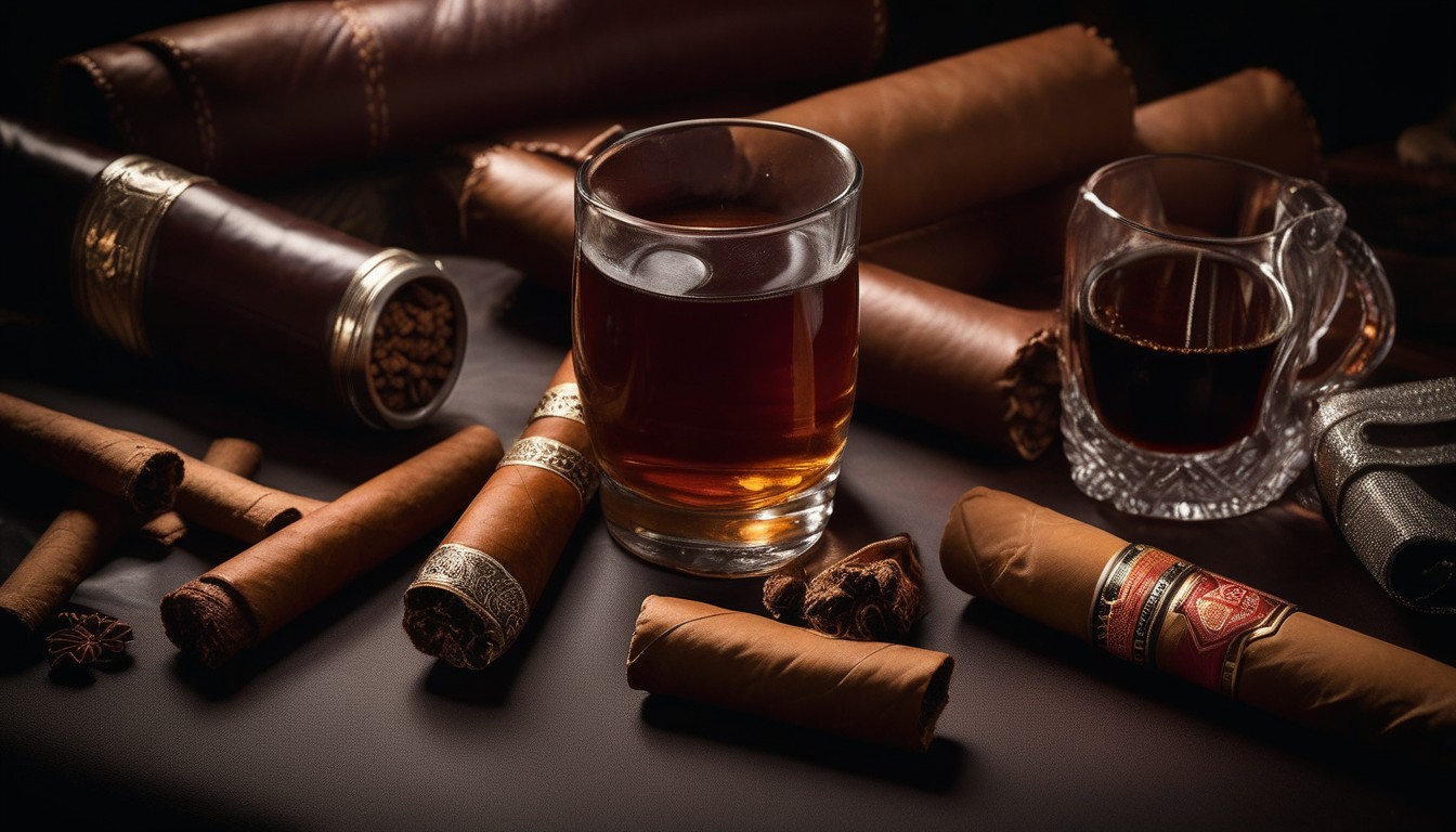 Winter evening cigar session with warm drink pairing