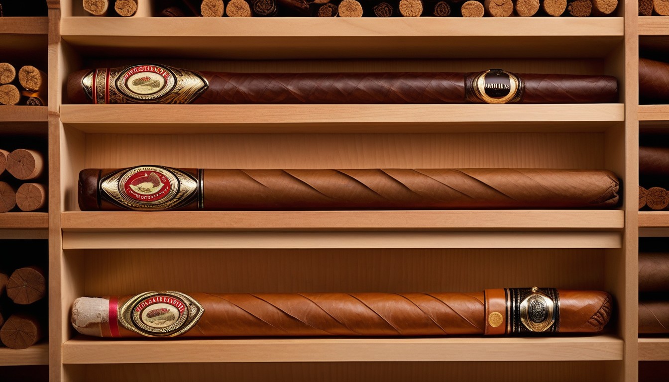 Celebration cigars arranged with festive accessories
