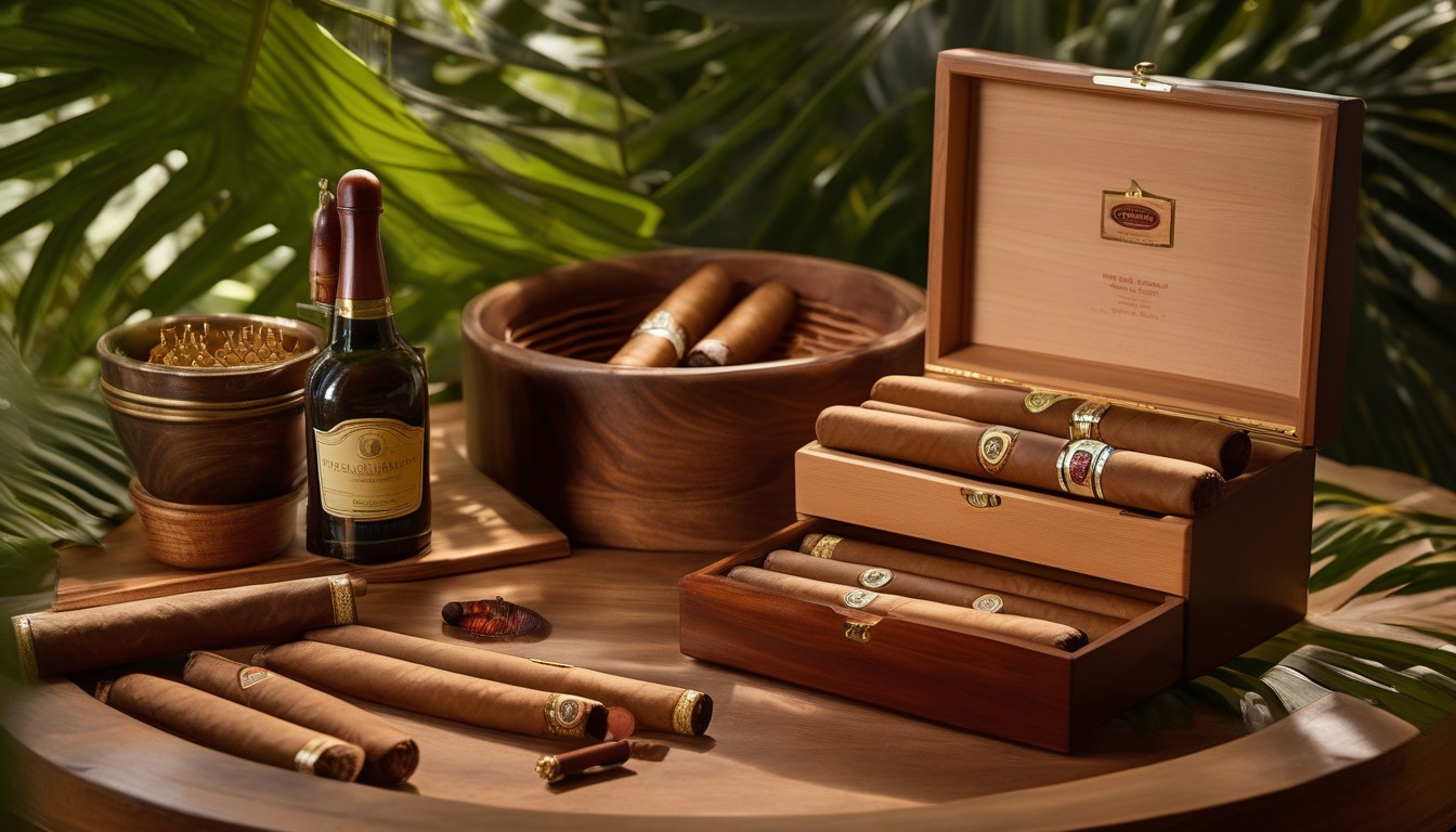 Light summer cigars with a tropical backdrop