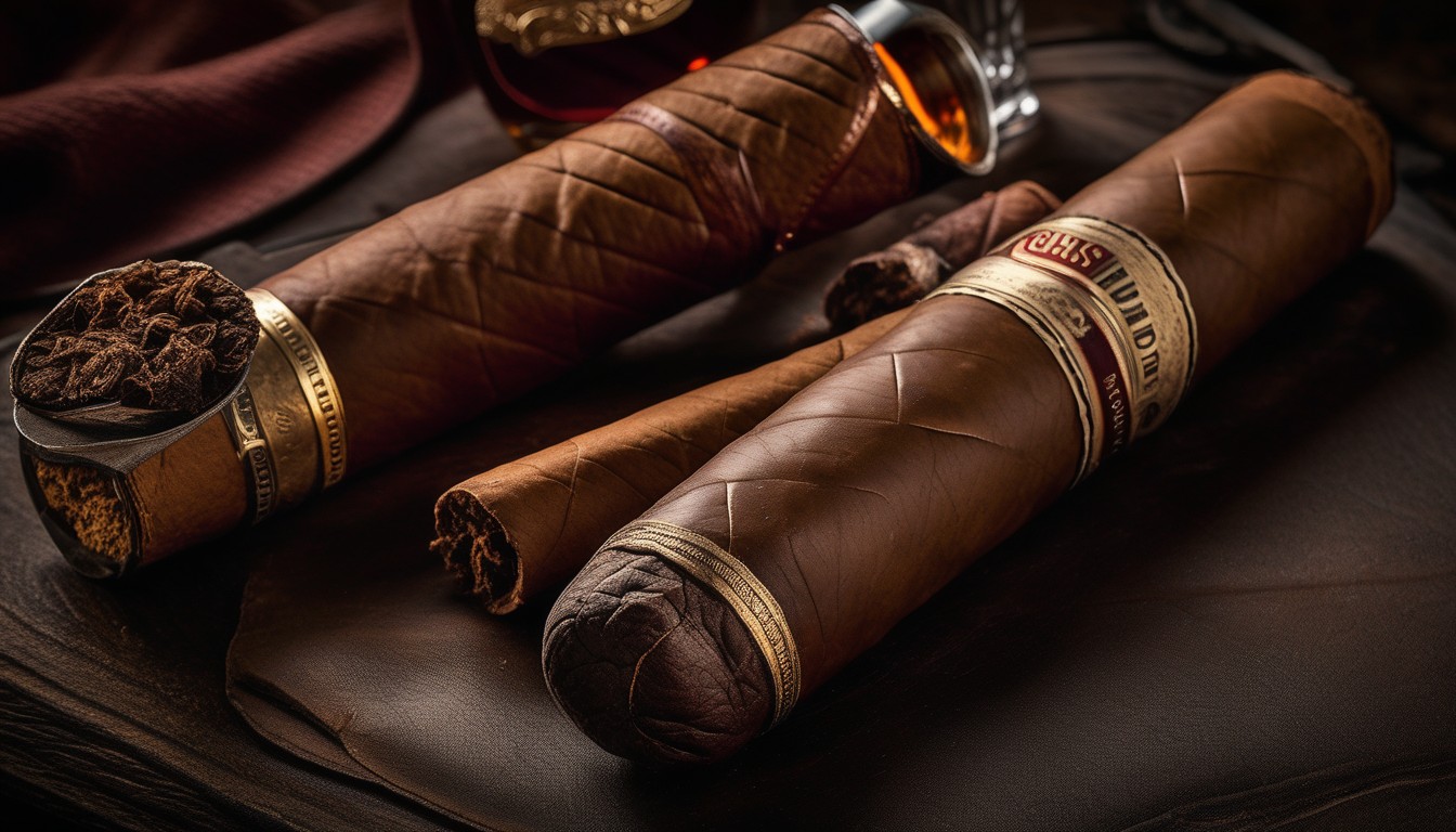 A premium cigar from the under-$20 category being enjoyed with a glass of whiskey