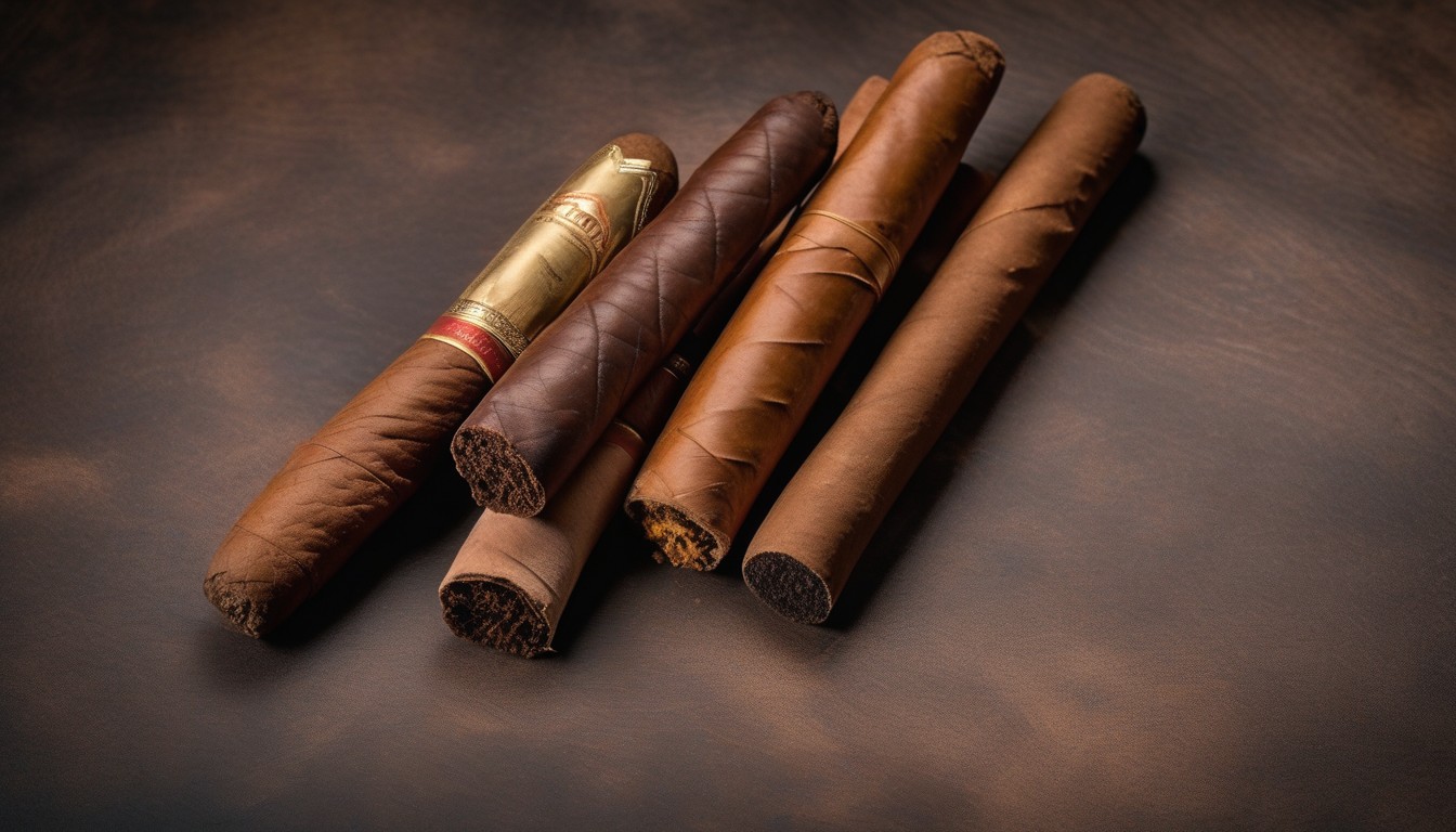 Robusto cigar with perfect ash and even burn