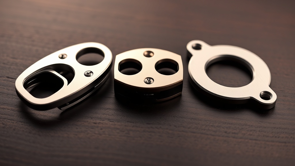 Three types of cigar cutters -- guillotine, V-cut, and punch -- side by side