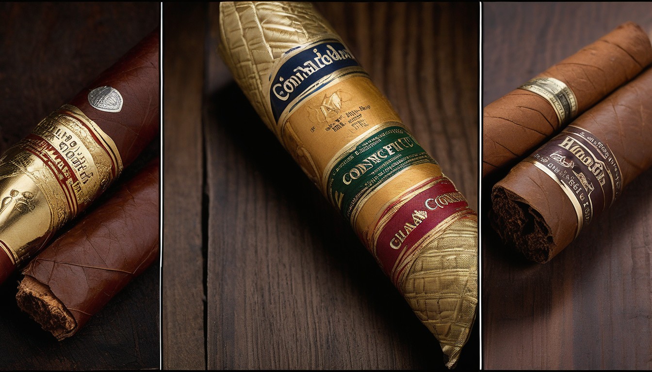 Side-by-side comparison of Connecticut shade, Ecuadorian Connecticut, and Cameroon wrappers