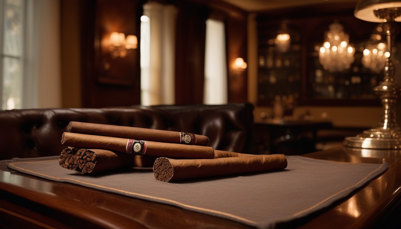 Comfortable cigar lounge setting