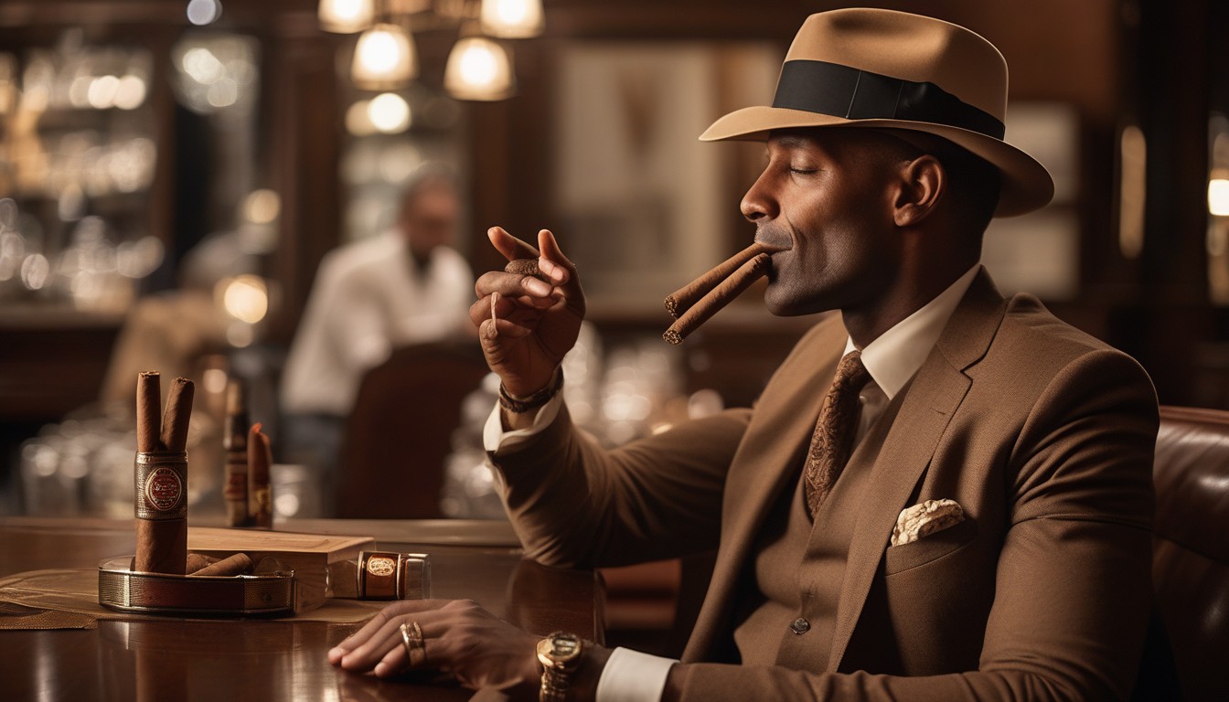 Enjoying the cigar experience