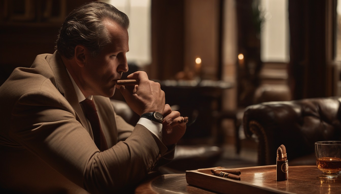 Relaxing with a cigar