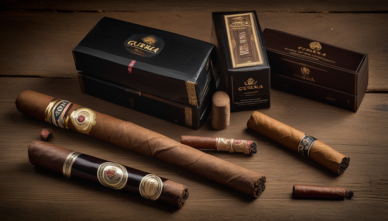 Gurkha Heritage and Real cigars representing the brand's value tier