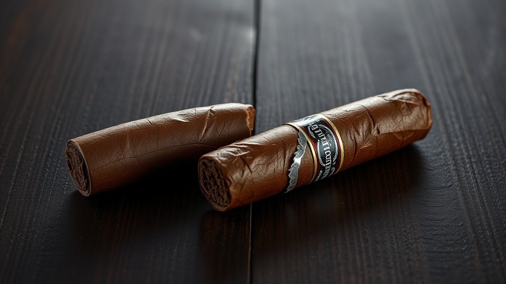 Comparison of a fresh humidified cigar versus a dried cracked cigar