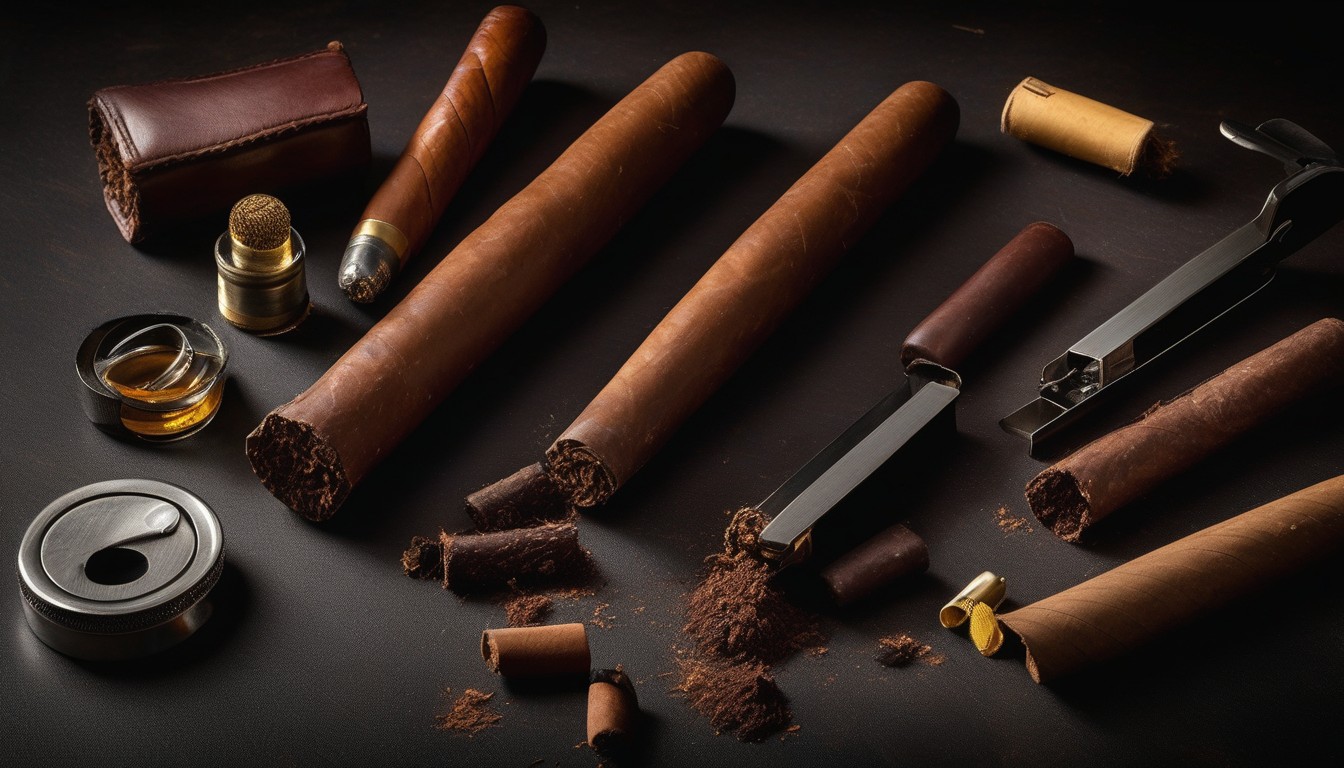 Cigar cutting tools including guillotine, V-cut, and punch cutters