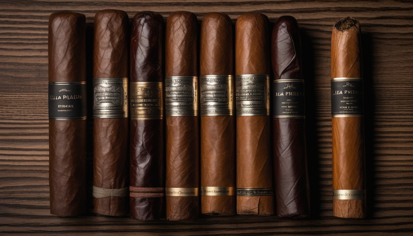 Liga Privada cigar lineup including No. 9, T52, and Unico Serie