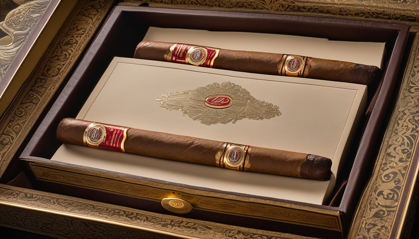 Anniversary cigars from Padron and Arturo Fuente displayed in commemorative packaging