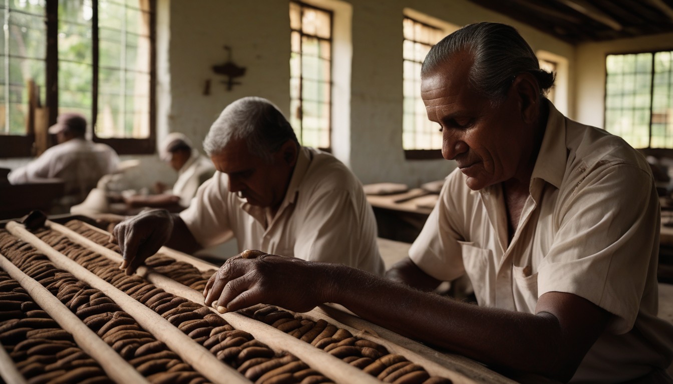 My Father Cigars factory in Esteli, Nicaragua showing traditional cigar rolling