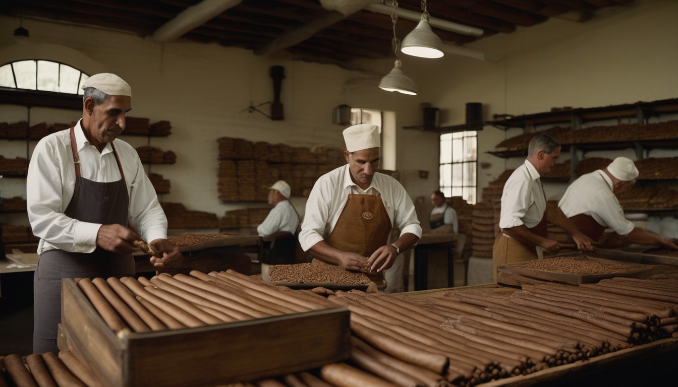 Padron cigar factory showcasing their traditional box-pressed production methods