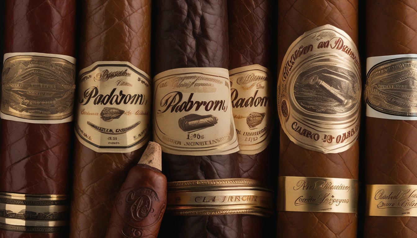 Padron 1964 Anniversary and 1926 Serie cigars in their distinctive box-pressed format