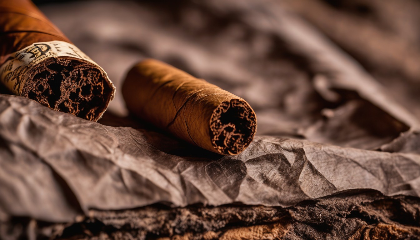 Close-up of Plasencia cigar construction showing the premium wrapper quality