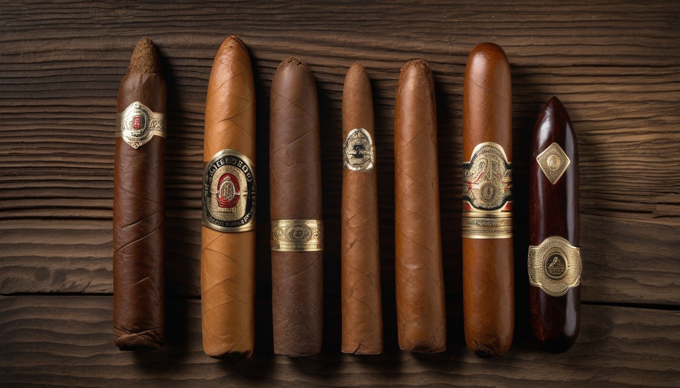 Comparison of torpedo, belicoso, pyramid, and perfecto shapes