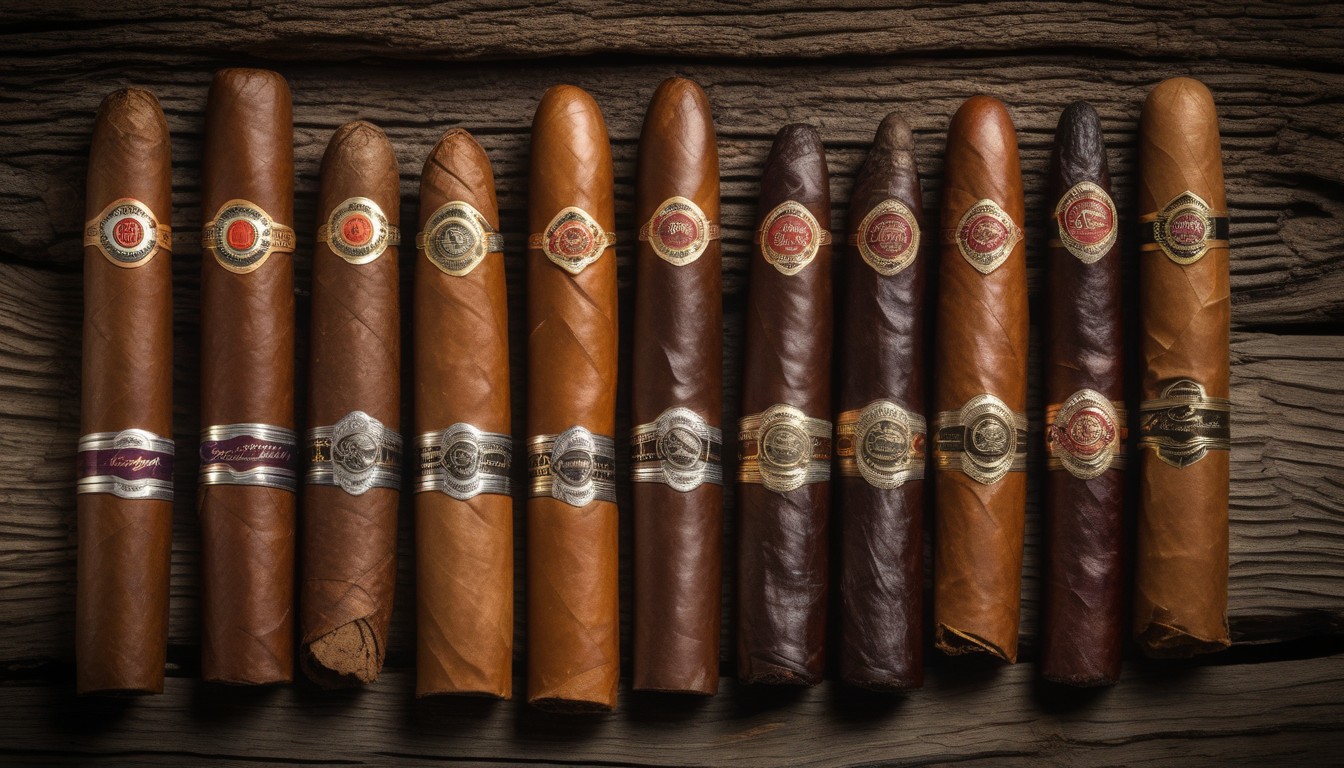 Selection of premium torpedo and belicoso cigars