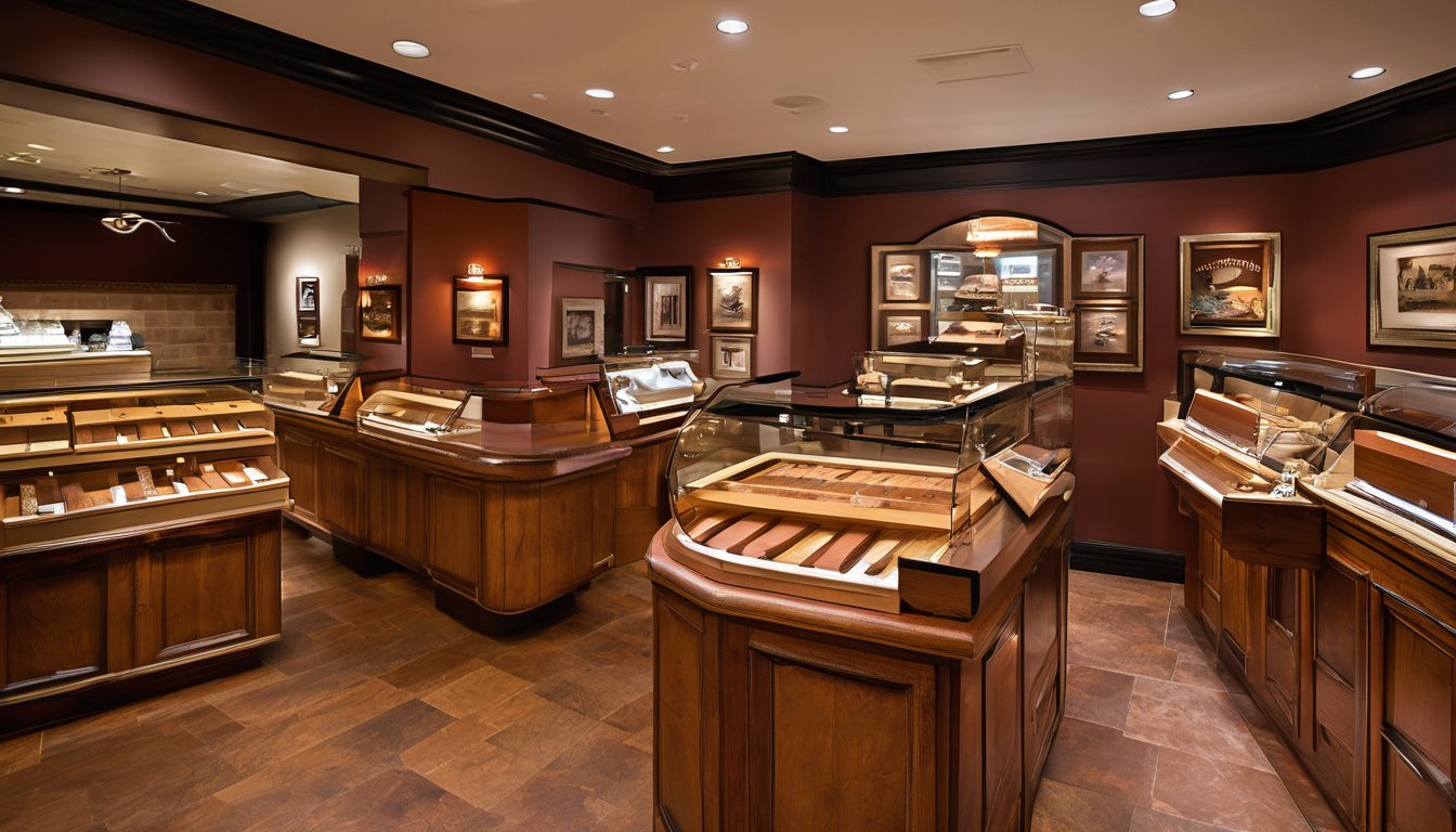 Humidor of Lisle cigar shop in Chicago